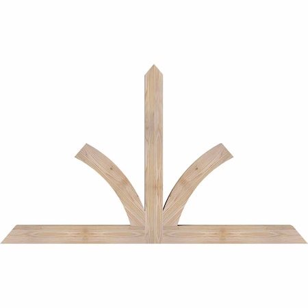 Ekena Millwork Richland Smooth Timber Gable Bracket, Douglas Fir, 60"W x 35"H x 3 1/2"D x 3 1/2"F, 14/12 Pitch GBW060X35X0404RIC00SDF